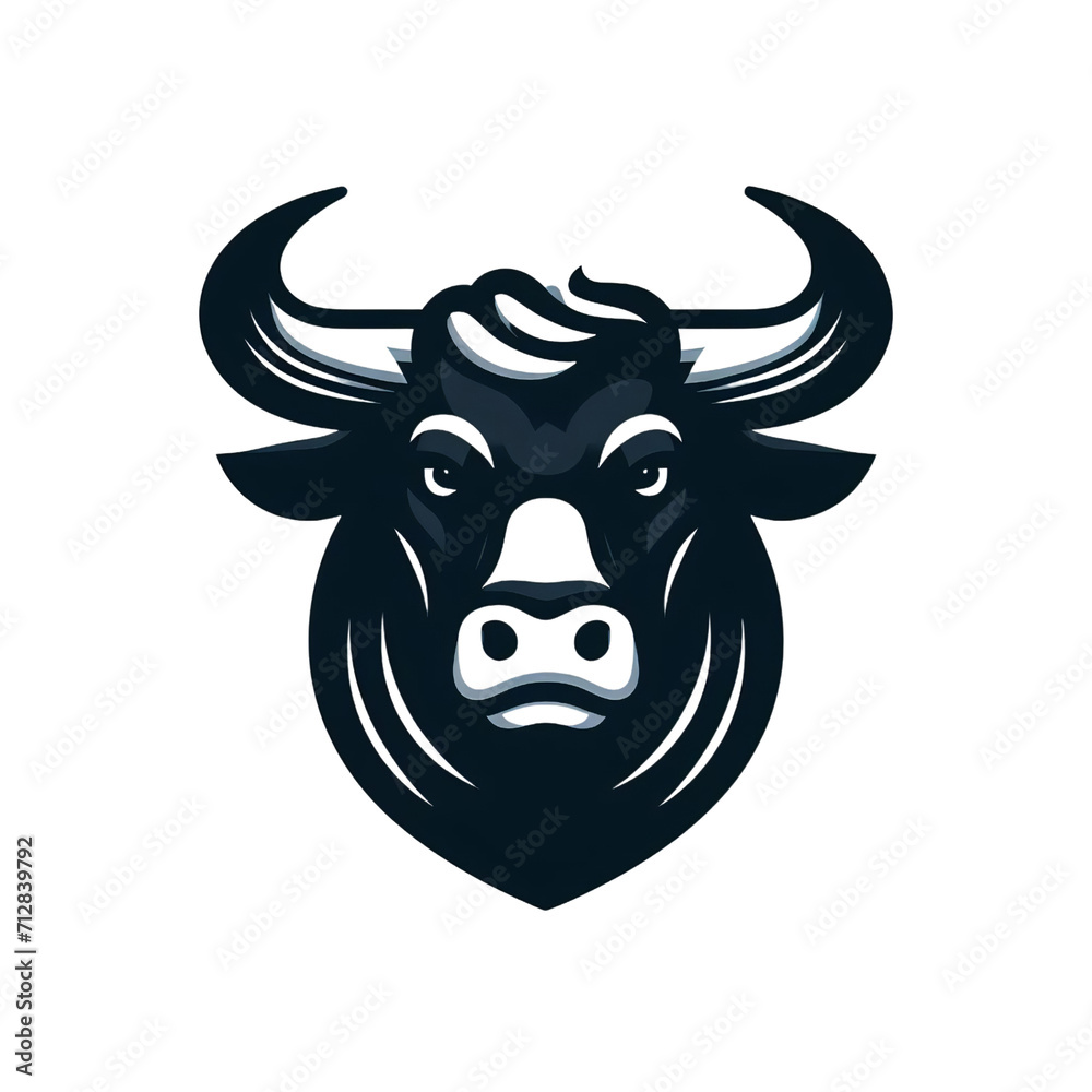Bull head mascot logo design vector template. Wild animal head illustration. Bull head mascot logo design vector template. Wild animal head illustration.