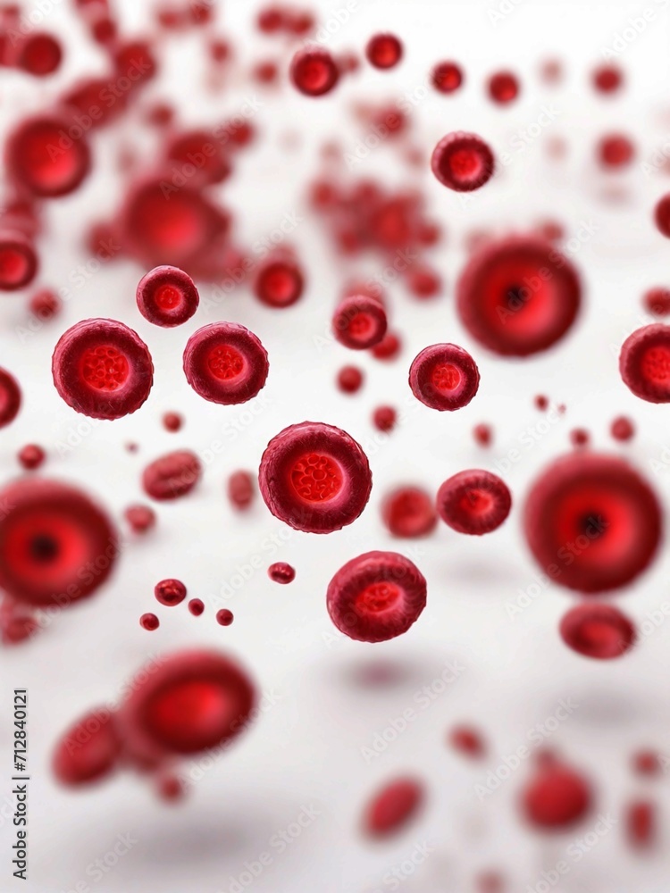 Bacteria attack human blood cells wave isolated on white background Bacteria attack human blood cells wave isolated on white background
