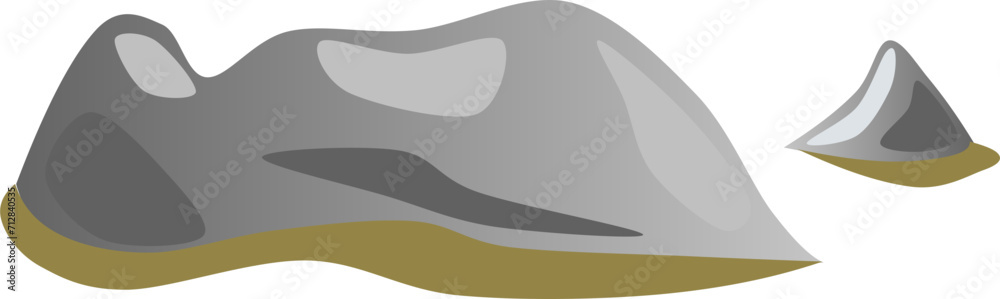 Rock vector images. Isolated illustration. Grey and sand color. Rock vector images. Isolated illustration. Grey and sand color.