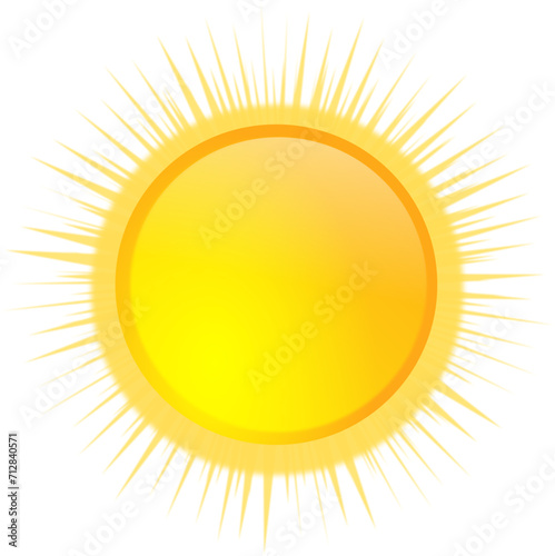 Sun icon with gradient color. Vector illustration.