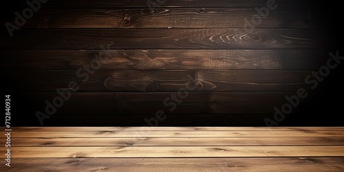 Empty wooden table for your decoration, with space for text and a black shadow.