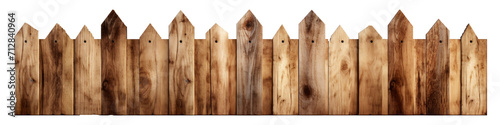 Wooden Fence Isolated on Transparent Background