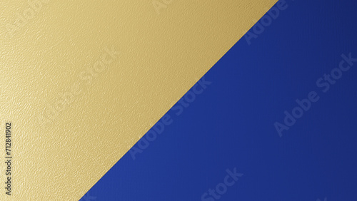 2枚のざらざらした質感の金色と紺色の背景素材。3D（横長）