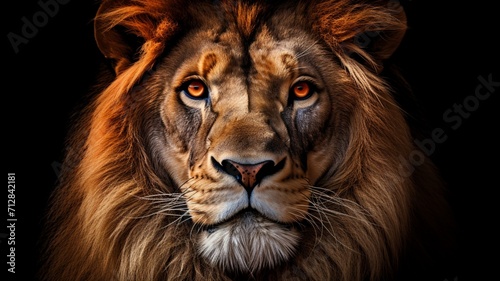 Lion face animal pictures Generative artificial intelligence