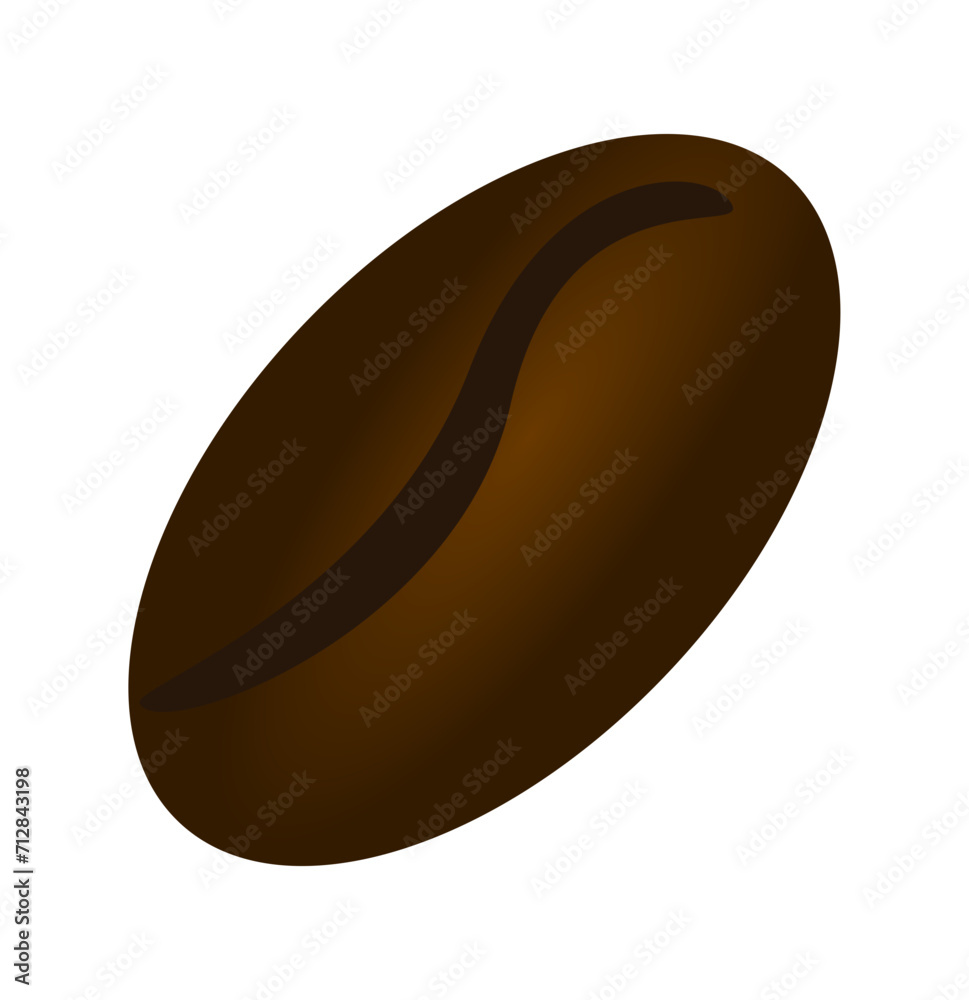Coffee bean icon. Vector illustration of coffee bean isolated on transparent. Coffee bean icon. Vector illustration of coffee bean isolated on transparent.