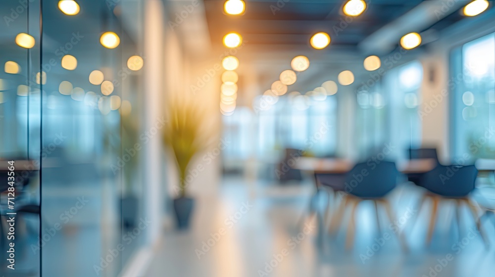 Blurred modern business office interior room for background in business concepts. Blur light blue background of modern executive office interior. Blurred modern business office interior room for background in business concepts. Blur light blue background of modern executive office interior.