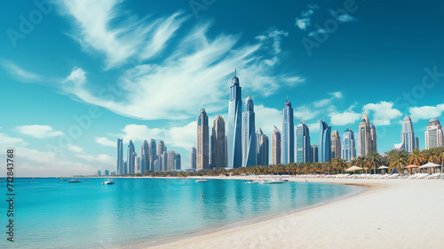 Dubai Jumeirah beach JBR Marina skyline architecture © Aura