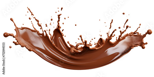 chocolate sauce splash isolated on transparent background - food, drink, lifestyle, diet design element PNG cutout