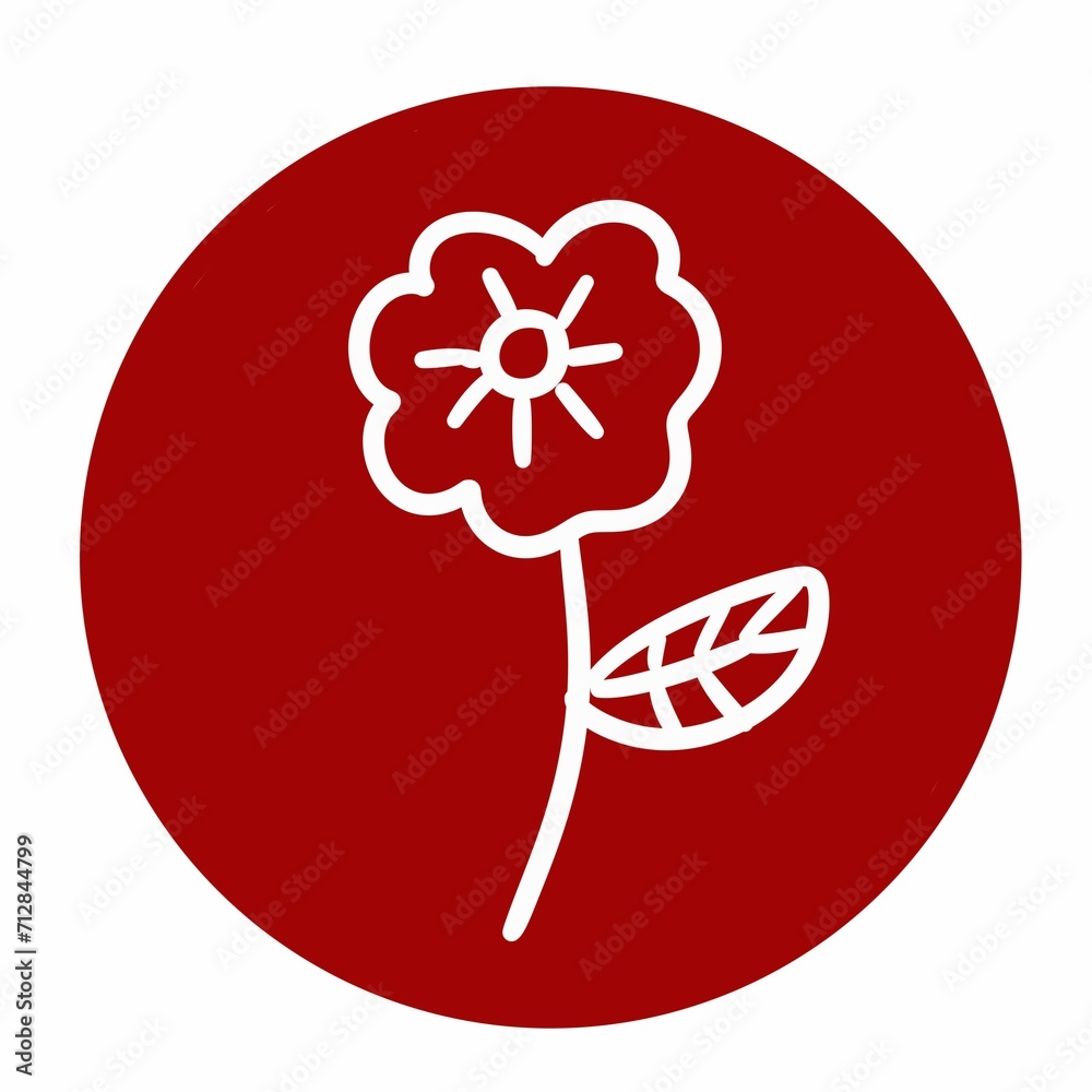 beautiful flower glyph icon on white background beautiful flower glyph icon on white background