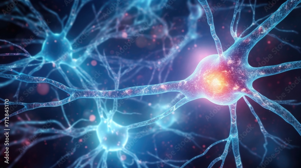 A micrograph of a neuron firing, with a caption explaining the scientific evidence of neural changes in the brain as a result of regular meditation and mindfulness practices. A micrograph of a neuron firing, with a caption explaining the scientific evidence of neural changes in the brain as a result of regular meditation and mindfulness practices.