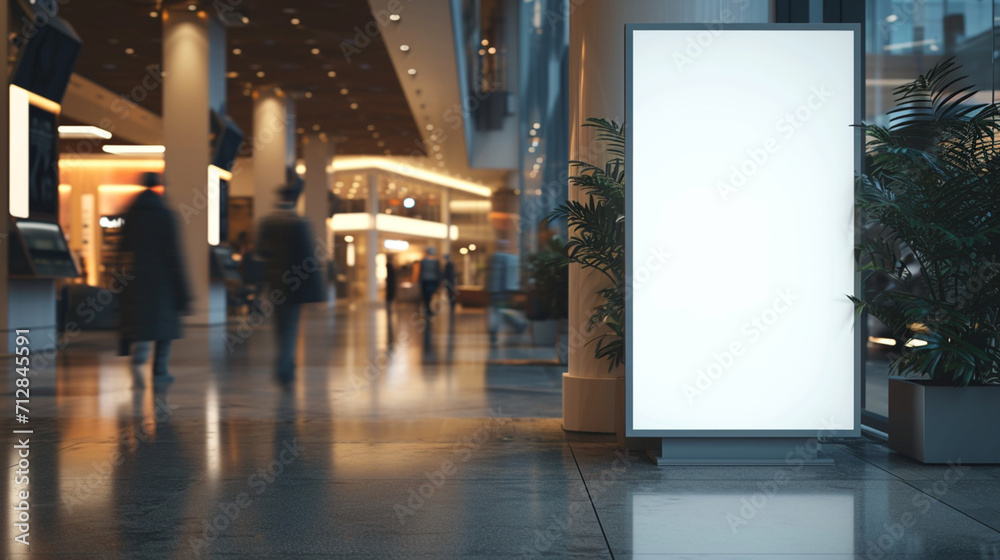 White borad for product advertisement at hotel. Created using generative AI. White borad for product advertisement at hotel. Created using generative AI.