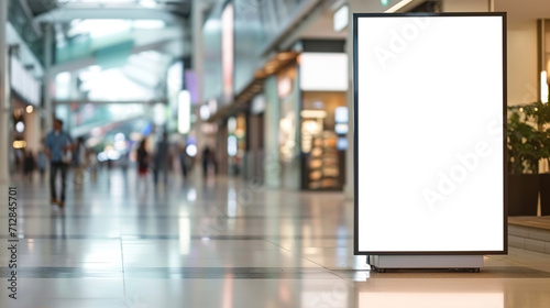 Blank advertising mockup for advertisement at the shopping mall. Created using generative AI. © Sun