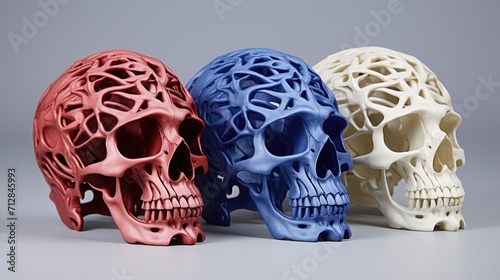 3d printed personalized cranial reconstructions solid color background