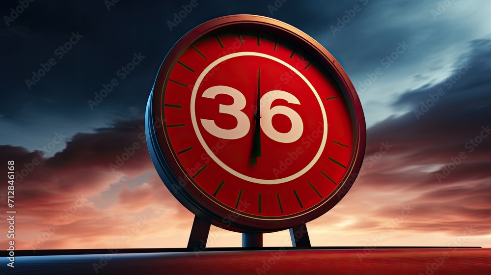 Adaptive speed limit recognition solid color background - obrazy, fototapety, plakaty 