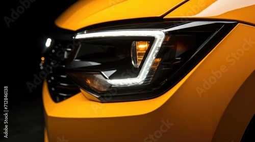 Adaptive headlights for better visibility solid color background © Niki