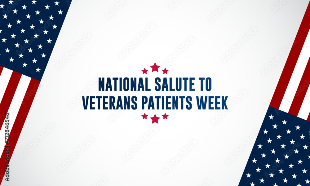 National Salute To Veteran Patients Week Background Vector Illustration - obrazy, fototapety, plakaty 
