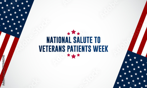 National Salute To Veteran Patients Week Background Vector Illustration