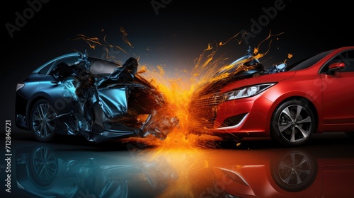 Collision mitigation braking systems solid color background