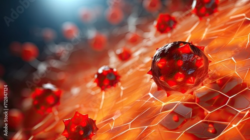 Nanotechnology in wound healing solid color background photo