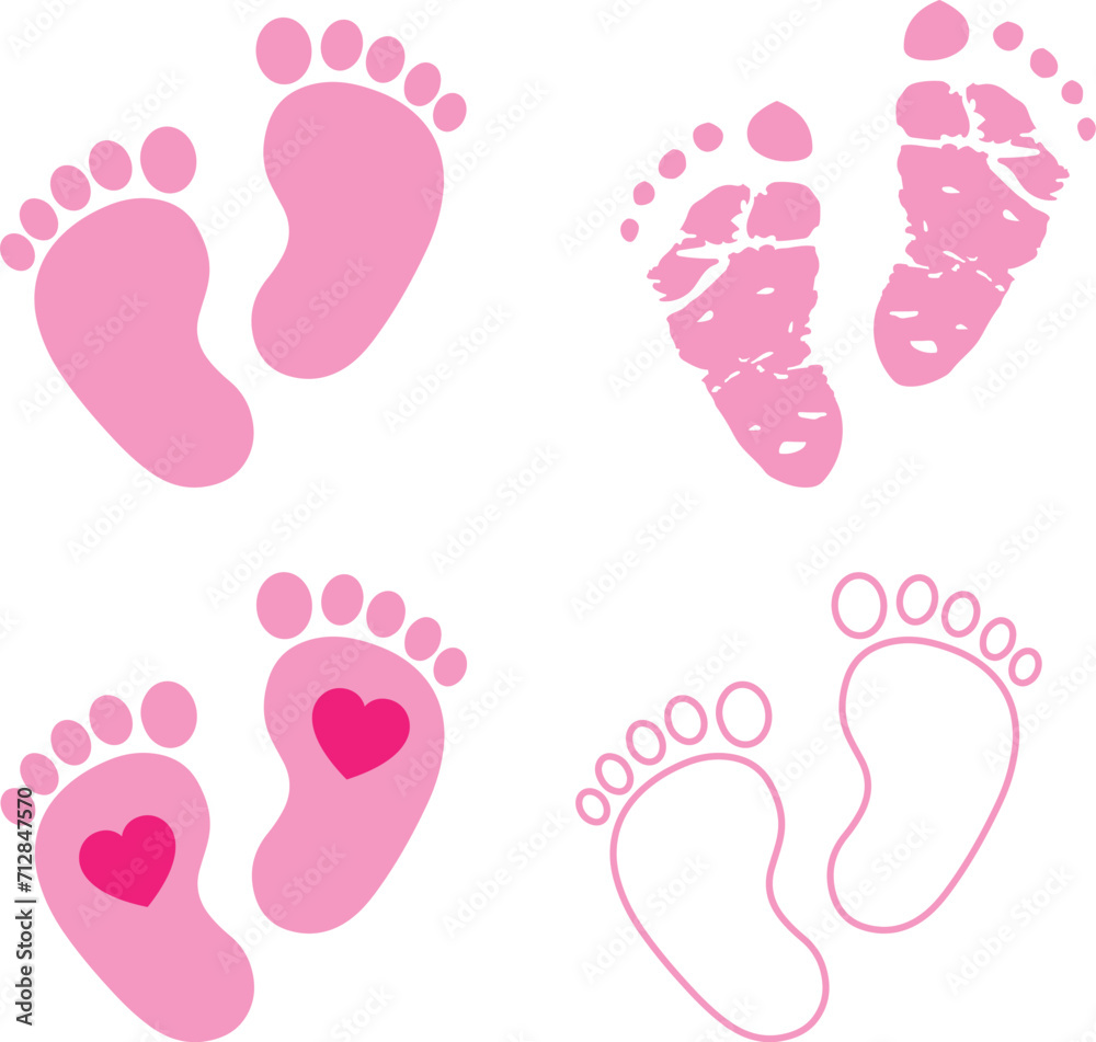 Baby Feet Isolated On A White Background Baby Feet Isolated On A White Background