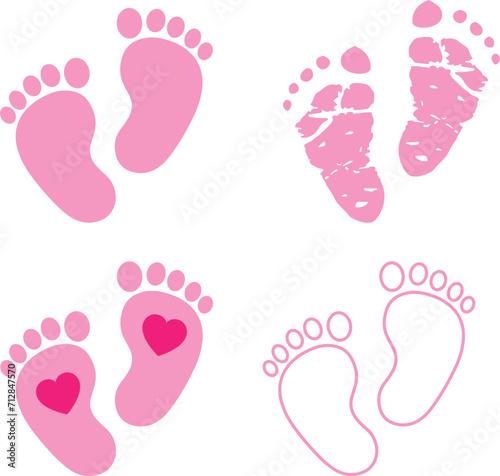 Baby Feet Isolated On A White Background