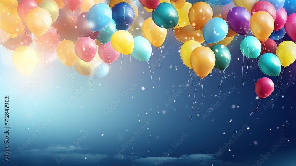 Birthday color ballons background Birthday color ballons background
