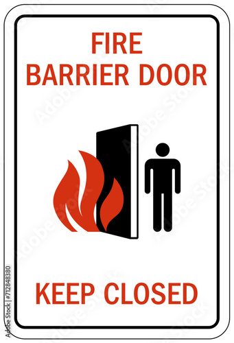Fire door keep closed sign