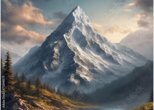 sunset in the mountains