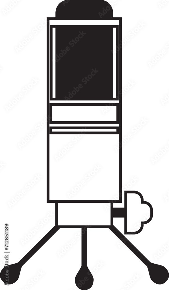 Outline podcast microphone icon vector element Outline podcast microphone icon vector element