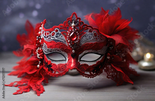 Decorated venetian carnival mask