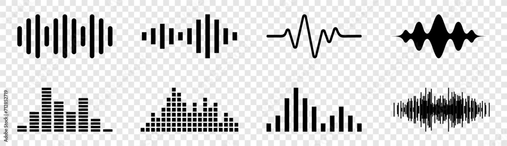 sound waves and music in black sound waves and music in black