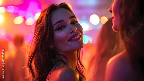 woman at a night club for a fun night of socializing with people