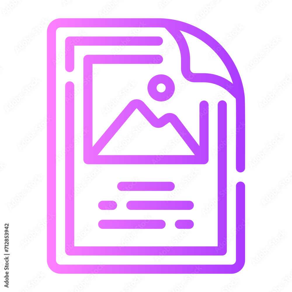 poster Line Gradient Icon poster Line Gradient Icon