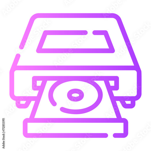 cd Line Gradient Icon