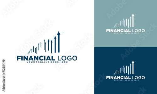 Simple illustration logo for financial company.