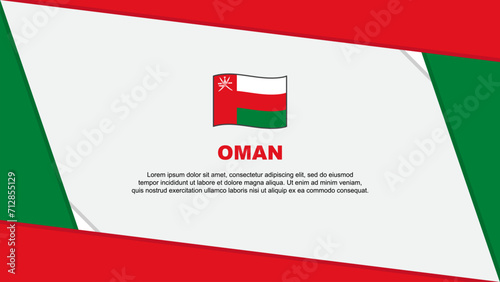 Oman Flag Abstract Background Design Template. Oman Independence Day Banner Cartoon Vector Illustration. Oman Independence Day