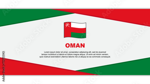Oman Flag Abstract Background Design Template. Oman Independence Day Banner Cartoon Vector Illustration. Oman Vector