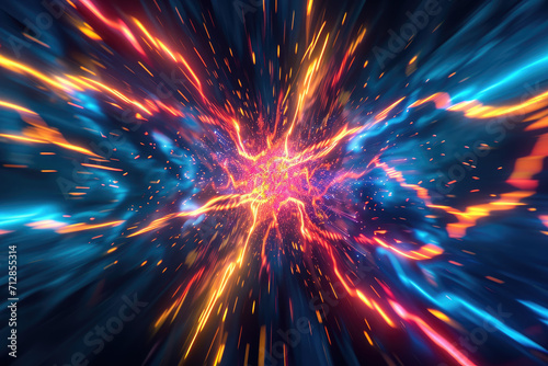 Abstract zap explosion dash line lightning bolt background pattern design