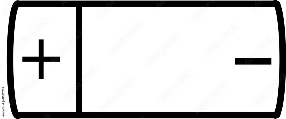 Simple and minimalist battery in black and white Simple and minimalist battery in black and white