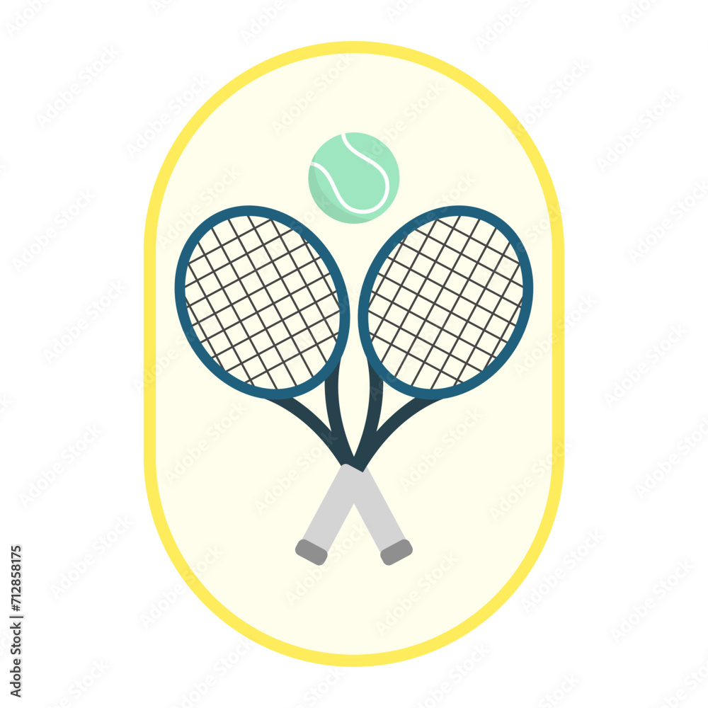Tennis Logo ,Flat Modern design, Illustrations for use in online sporting events , Illustration Vector  EPS 10
