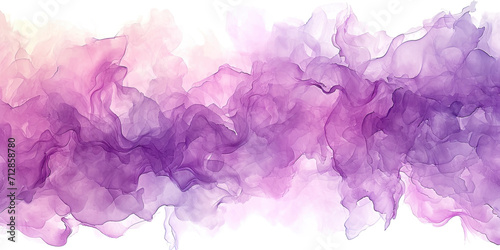 Soft lavender watercolor delicately bleeding into a light parchment backdrop, yielding a dreamy and ethereal fusion of hues photo