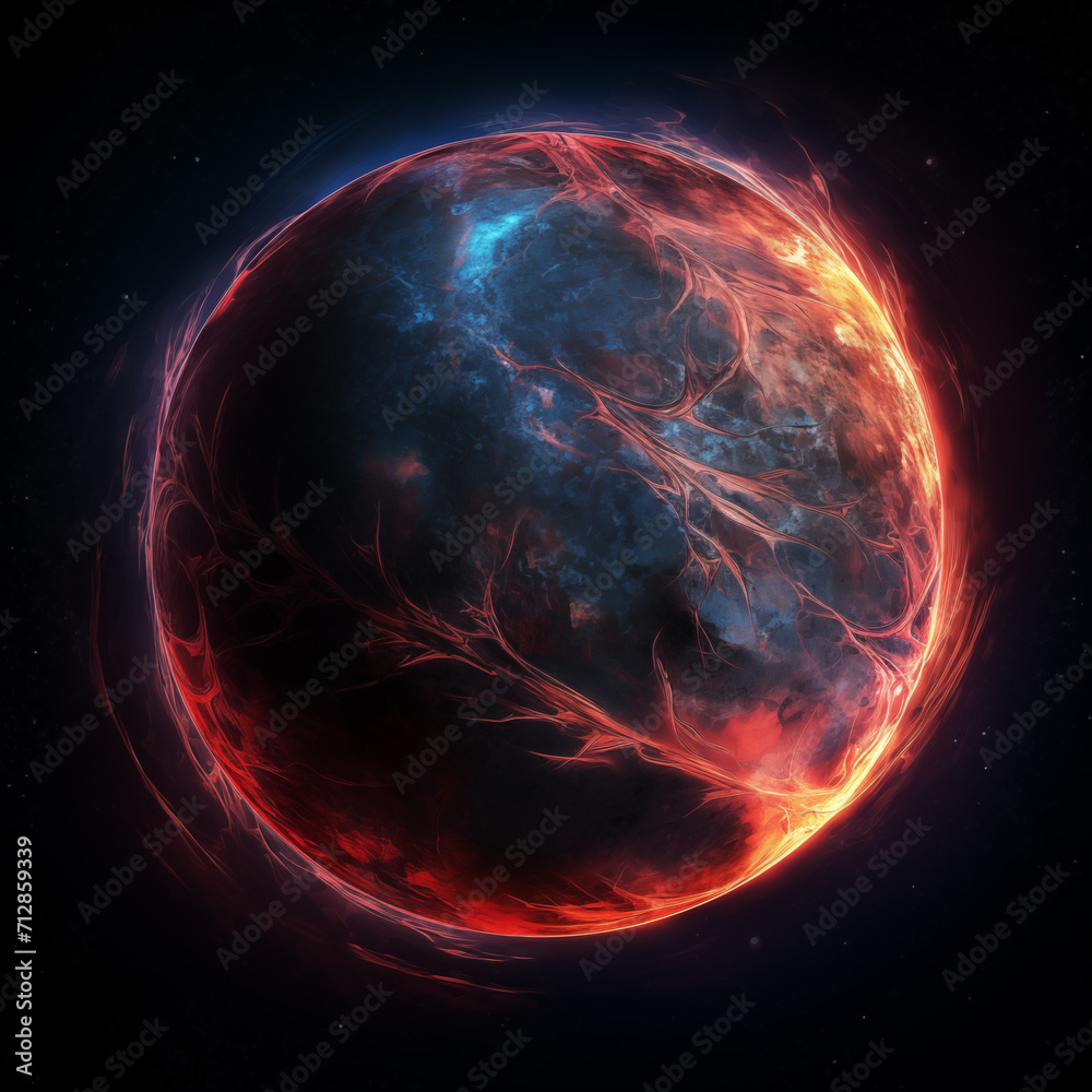 custom made wallpaper toronto digitalmysterious unknown planet,created with Generative AI tecnology.