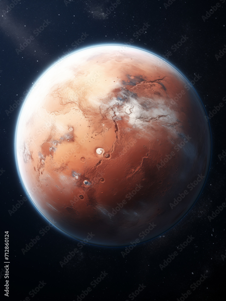 Fototapeta premium mysterious unknown planet,created with Generative AI tecnology.