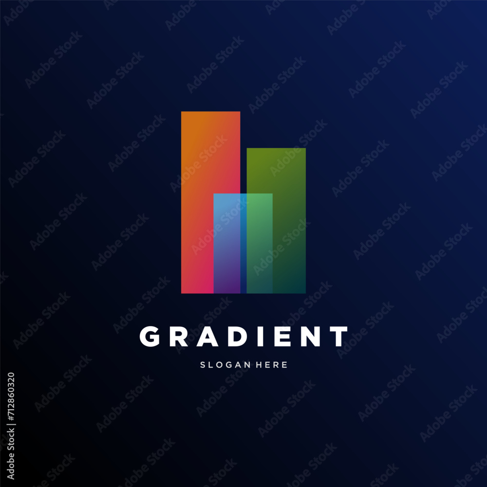 colorful real estate logo design colorful real estate logo design