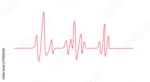 Heartbeat line icon isolated on white background. Vector illustration