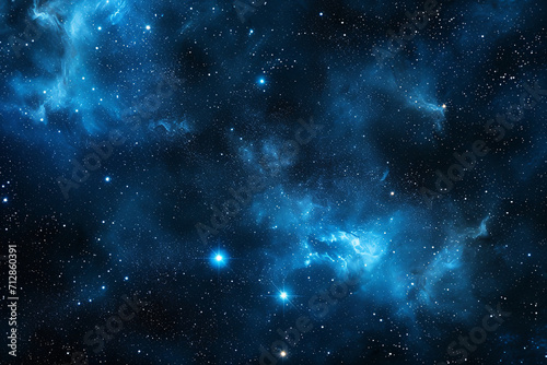 Blue abstract galaxy starry sky  nebula background concept illustration in the sky