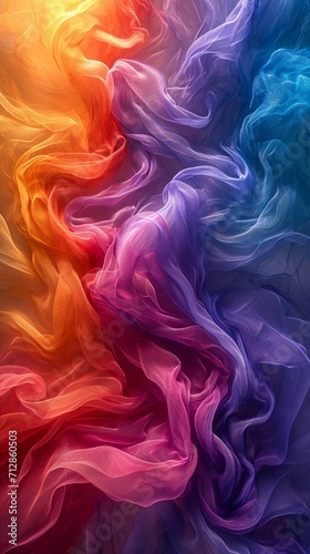 A rainbow liquid abstract 3D extrusion, with a spectrum of colors flowing and blending seamlessly.