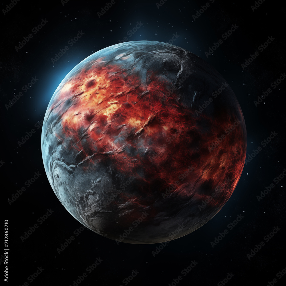 Fototapeta premium mysterious unknown planet,created with Generative AI tecnology.