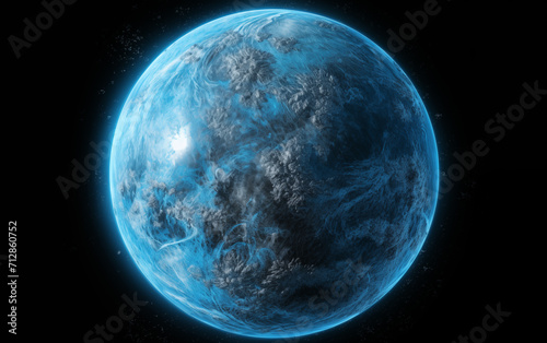 mysterious unknown planet,created with Generative AI tecnology.