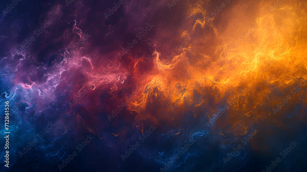 Vibrant hues dance amidst the dark abyss, as nature's beauty transcends into the depths of space